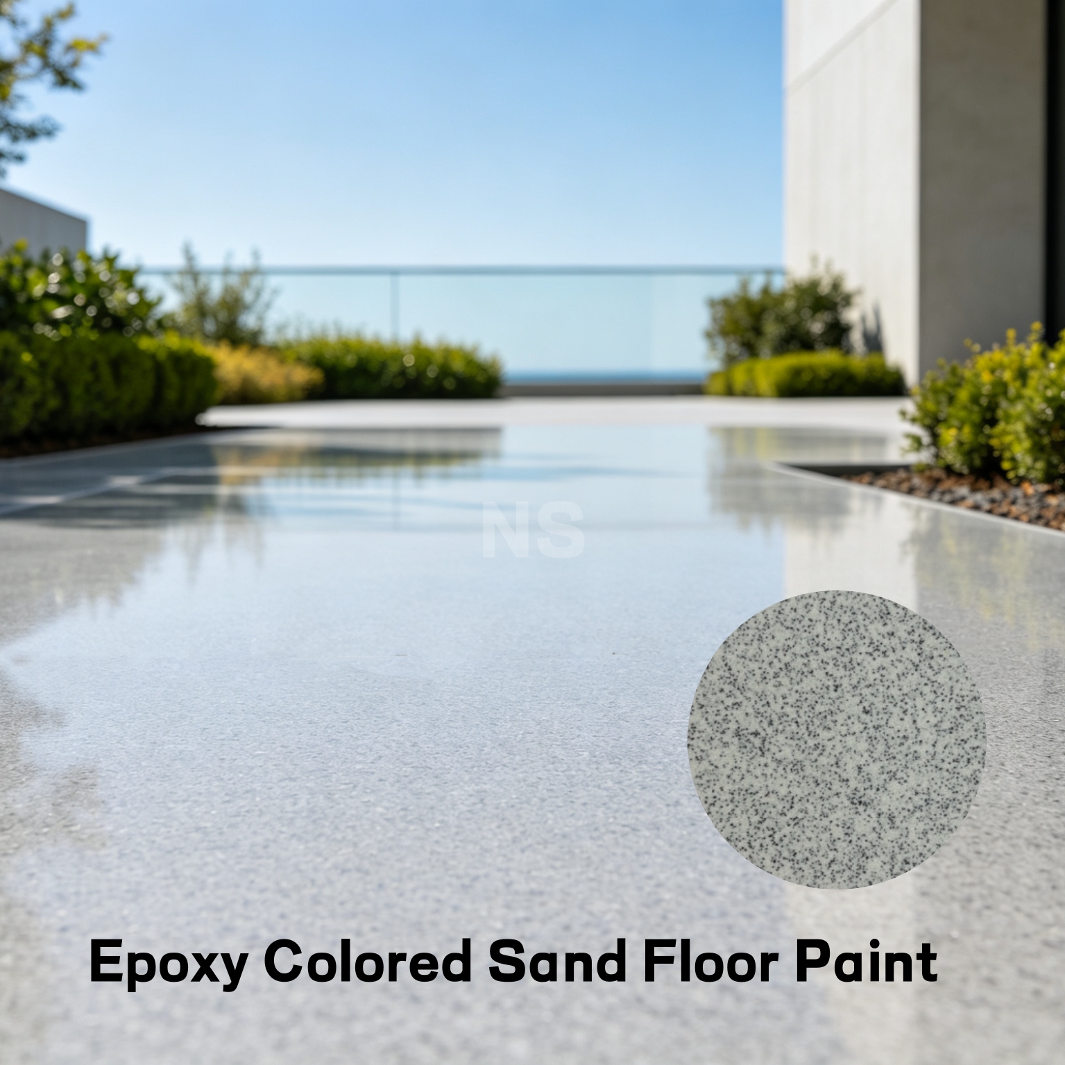 High-Gloss Marble Effect Epoxy Colored Sand Floor Paint